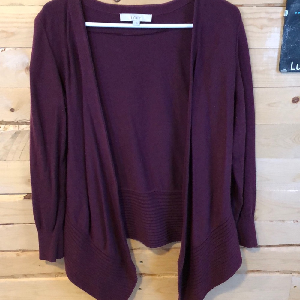 Ann Taylor Loft maroon cardigan